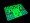 Twitch fluorescent green in blacklight.